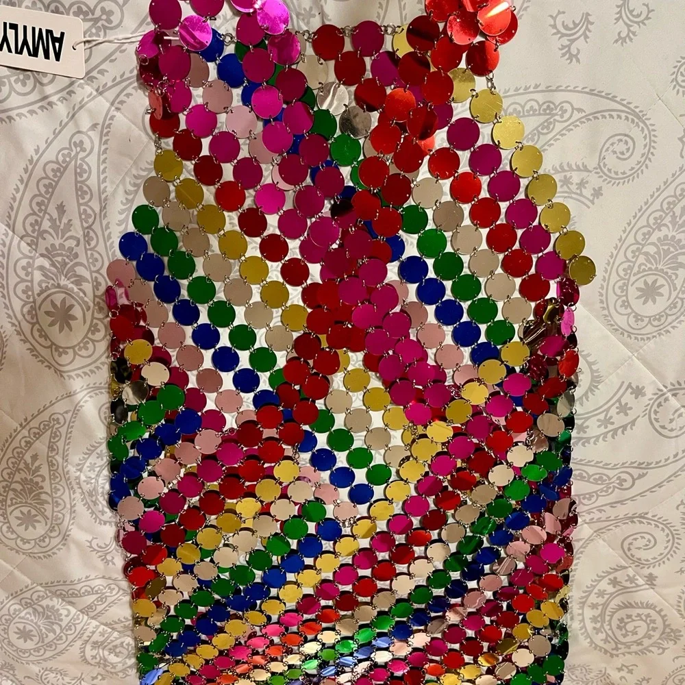 Colorful Sequin  Dress - Picture 2 of 3